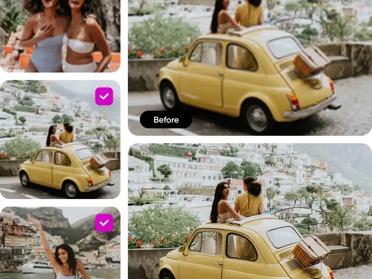 Image Upscaler 4K batch processing — multiple photos upscaled simultaneously in fast mode